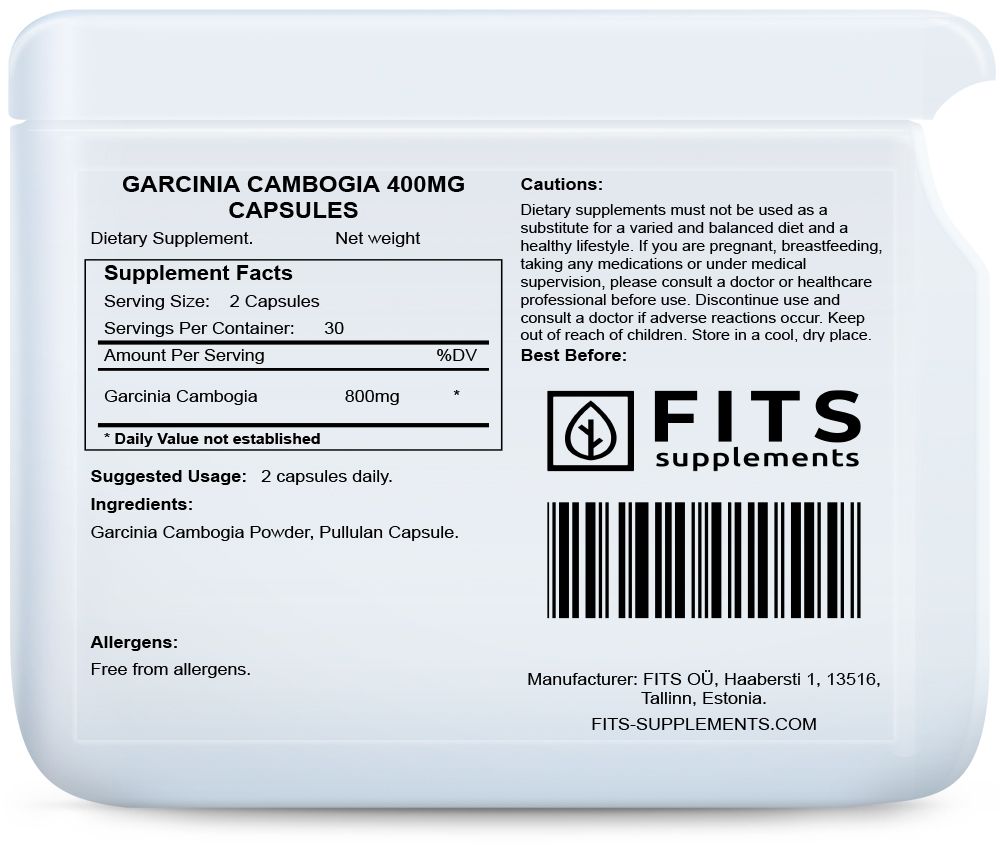 Garcinia Cambogia 400mg 60 cápsulas