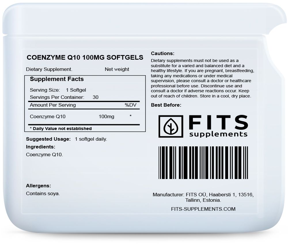 Coenzima Q10 100mg 30 cápsulas blandas