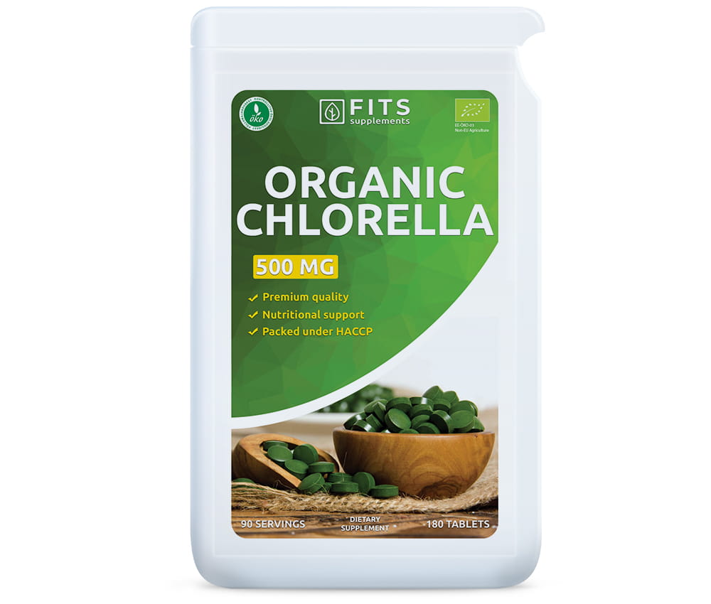 FITS Clorella Orgánica 500mg 180 tabletas - 1
