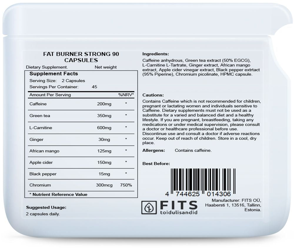 Quemador de Grasa Fuerte 90 cápsulas