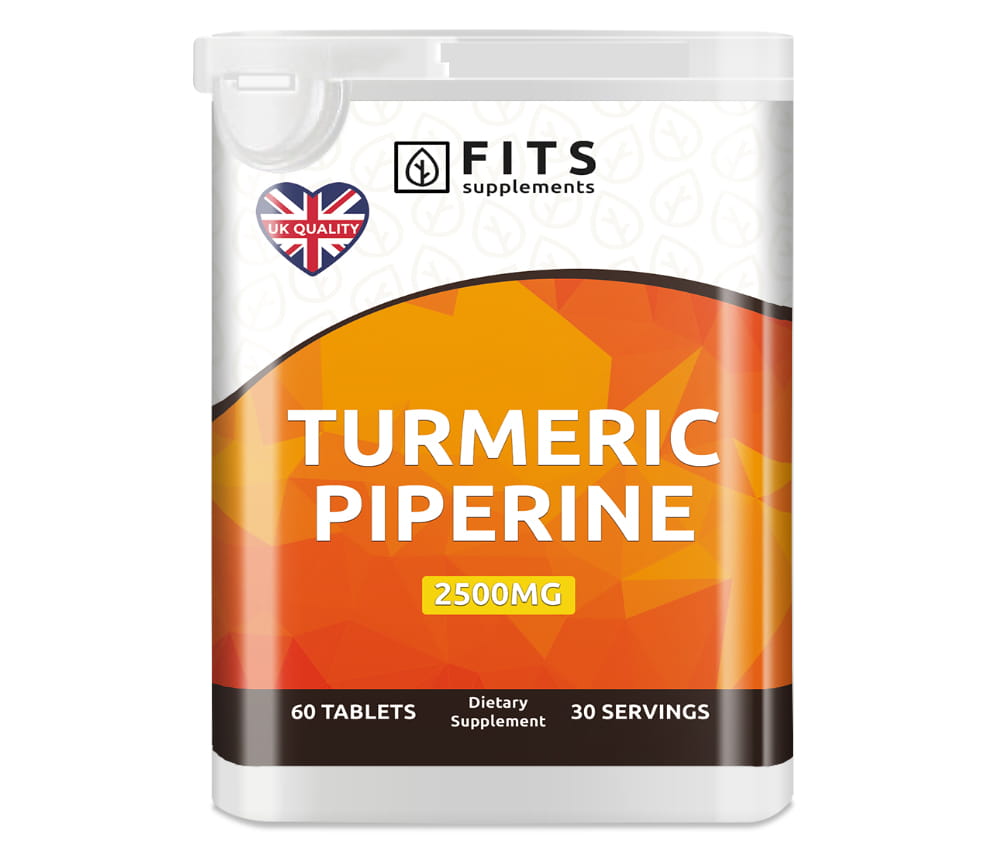 Turmeric 2500mg and Black Pepper 10mg 60 tablets