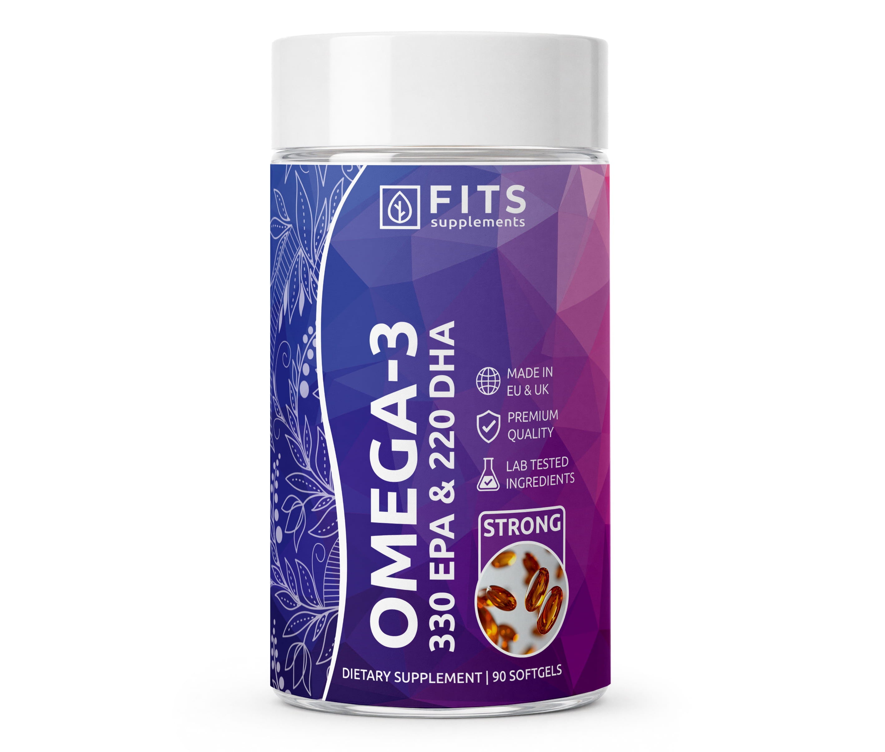Omega-3 Strong 330 EPA y 220 DHA, 90 cápsulas blandas