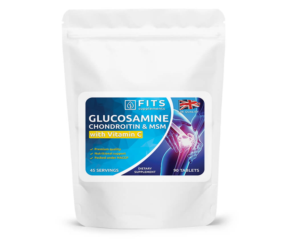 Glucosamina, Condroitina, MSM y Vitamina C 90 tabletas