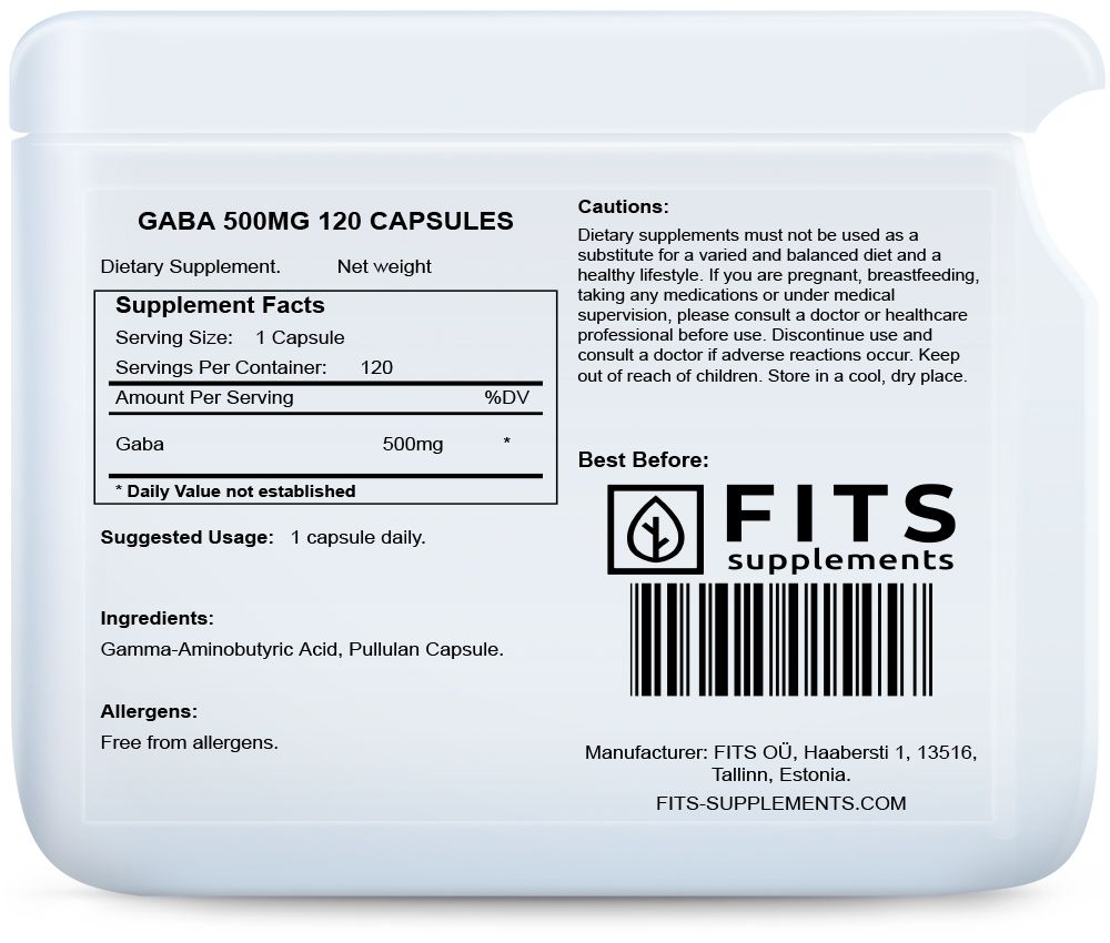 GABA 500mg 120 cápsulas
