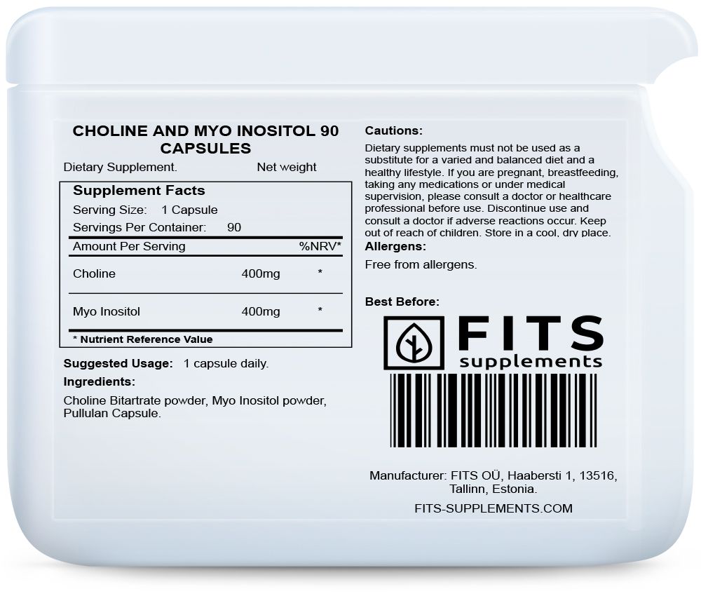 Colina y Mio Inositol 90 cápsulas