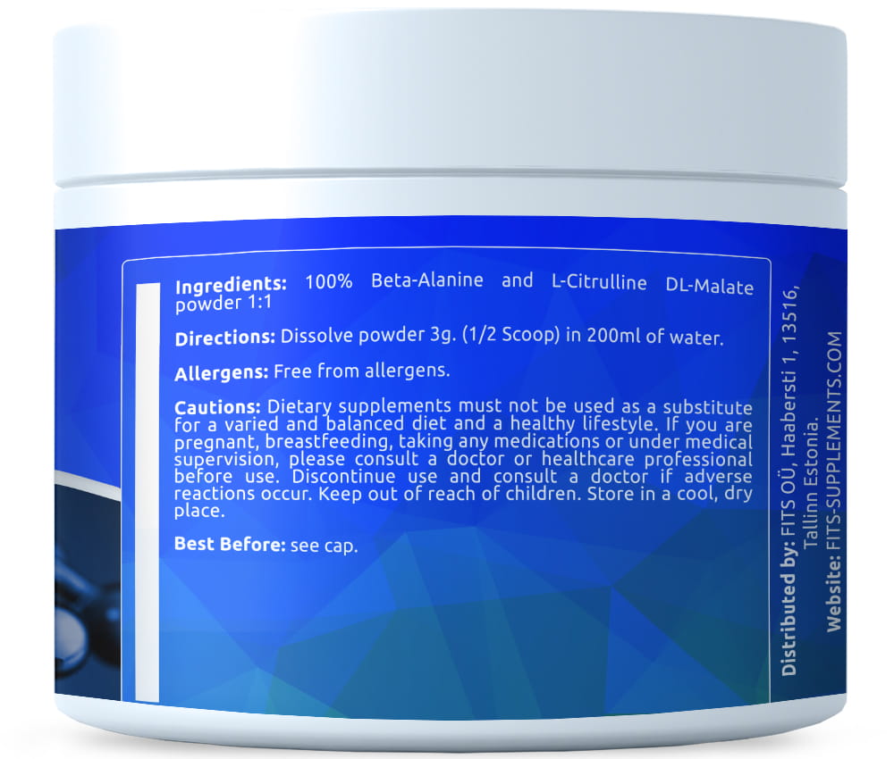 Polvo de Beta-Alanina y Citrulina 200g